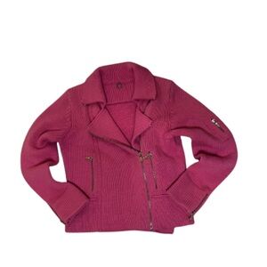 One girl who asymmetric zipper sweater wool blend